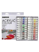 Без бренда «Коробка 24 шт.: Акриловые краски «Две картинки» 24 шт. по 12 мл, проф. пигмент» в Омске 