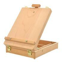 Без бренда «Коробка 6 шт.: Мольберт Две картинки этюдный ящик, настольный, хлопушка 55 см» в Омске 