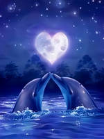 Без бренда «Дельфины под луной вида сердца (20шт)» в Омске 