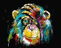 Красочная обезьяна шимпанзе