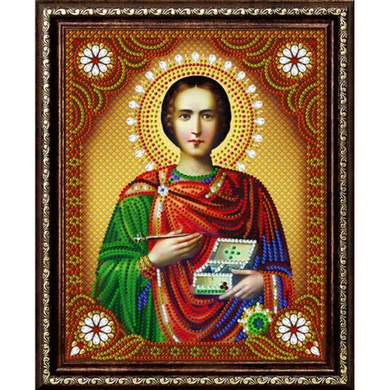 Алмазная мозаика частичная 27x33 Святой Великомученик Пантелеимон