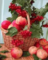 Без бренда «Плетёная корзина с калиной и яблоками» в Омске 