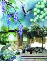 Без бренда «Сад с беседкой, цветами и птицей» в Омске в интернет-магазине  Без бренда «Сад с беседкой, цветами и птицей» в Омске