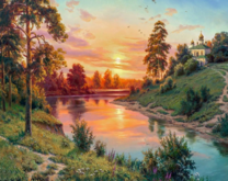 Без бренда «Вид на реку на закате» в Омске 