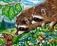 Без бренда «Еноты и бабочка на цветочной поляне» в Омске 