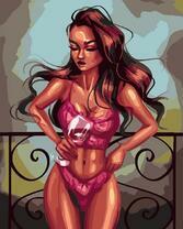 Без бренда «Девушка в нижнем белье с бокалом вина» в Омске 